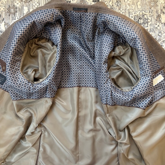 Men’s Herringbone Wool & Cashmere Sport Coat Blazer Jacket - Picture 6 of 16